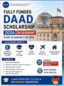 Read more about the article DAAD Scholarship 2026 in Germany | Fully Funded